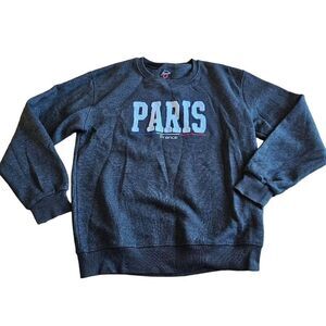 Hello paris Design in France Sz M gray paris sweatshirt womens